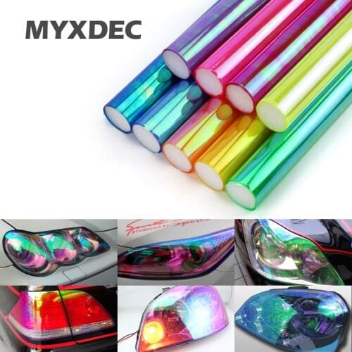 30cm*1m Shiny Chameleon Auto Car Styling Headlights Taillights Translucent Film Lights Turned Change Color Car film Stickers