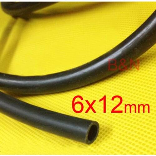 6mm X 12mm Black colour Silicone Rubber Vacuum Tubing Hose Tube Flexible Pipe High temperature resistant hose