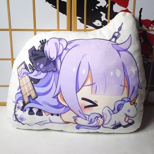 Anime Azur Lane Laffey Illustrious Unicorn Cosplay Short Plush Doll Throw Pillow Stuffed Cushion Two Side Home Decor Xmas Gift