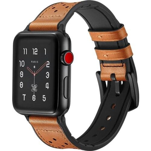 BEAFIRY For Apple watch band 40mm 44mm 38mm 42mm sports Leather Silicone Rubber strap for iwatch series 4 3 2 1 Bracelet
