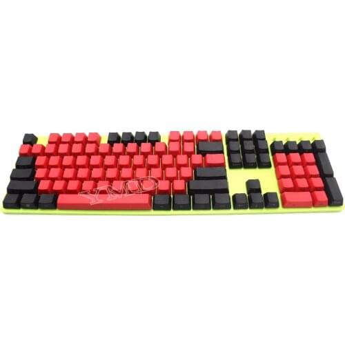 Free Shipping YMDK 104 87 61 Mixed Red Black PBT OEM Profile Keycap For 104 TKL 60% MX Switches Mechanical Gaming Keyboard
