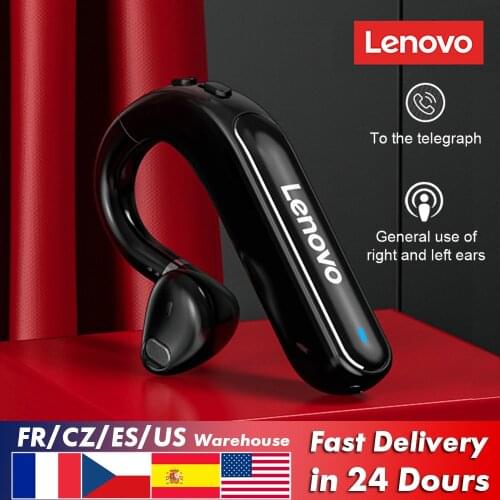 Lenovo TW16 Bluetooth 5.0 Business Headset Single Earhook With Mic Noise Cancelling Headphone Hands-Free Earphone for Business