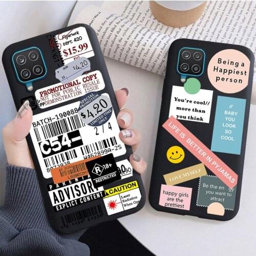 Retro Label Popular Barcode Black Phone Case for Samsung A10 A20 A30 A40 A50 A70 A21 A31 A51 A71 A41 A32 A42 A52 A72 TPU Cover