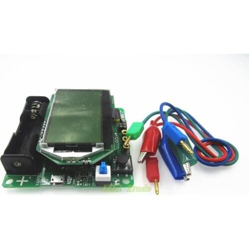 Mega328 Digital Transistor Tester Diode Triode Capacitance ESR Meter MOS/PNP/NPN LCR TESTER METER 12864 LCD screen