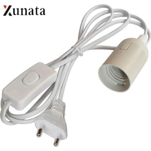 E27 Bulb Lamp Base EU/US Plug with Switch 1.8M Power Cord Cable Hanging Lamp Holder Base Suspension Socket Pendant Lamp