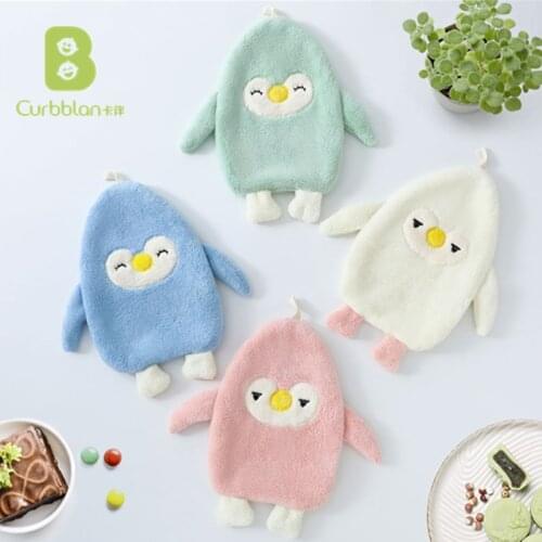 Curbblan Cute Cartoon Penguin Hand Towel High Quality Soft Towels Strongly Water Absorbent Child Home Boy Girl 17x24cm In Stock