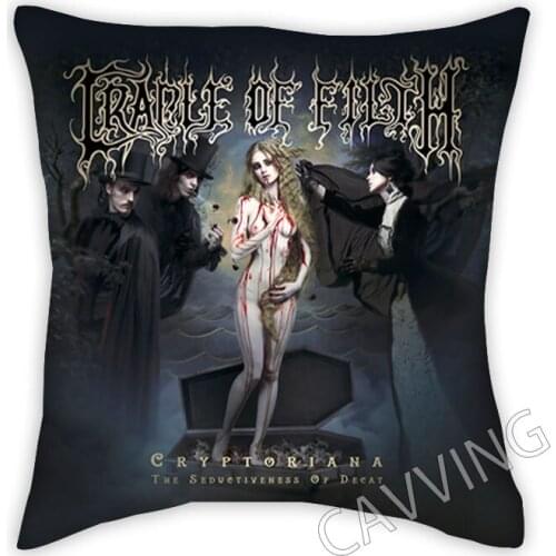 Cradle Of Filth 3D Printed Polyester Decorative Pillowcases Throw Pillow Cover Square Zipper Pillow Cases Fans Gifts