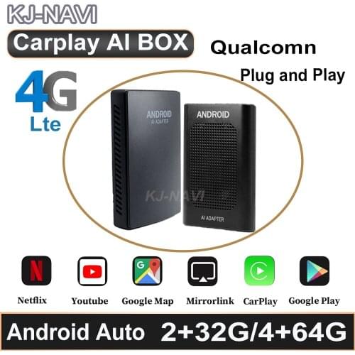 For Carplay Ai Box 4+64G Car Multimedia Player Ai Box Wireless Mirror Link Car-Play USB TV Box Android 9.0 System CP600