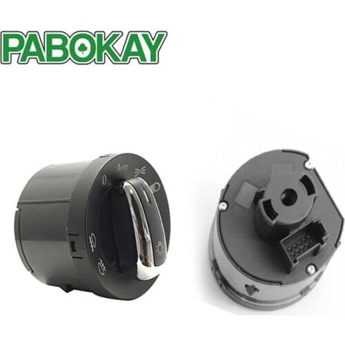 FS Chrome Headlight Control Switch For VW Jetta GTI Golf MK5 MK6 3C8 941 431 A 3C8431A/5ND 431B/5ND431B