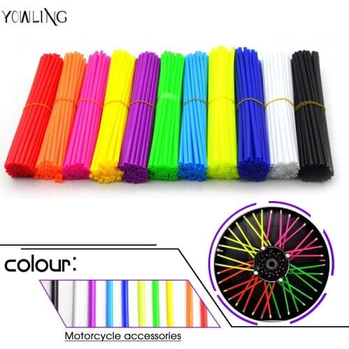 Motocross Dirt Bike Enduro Wheel RIM SPOKE Shrouds SKINS COVERS spoke coats for kawasaki 500 KX 450 KLX250 KLX450R KLR650 CRF250