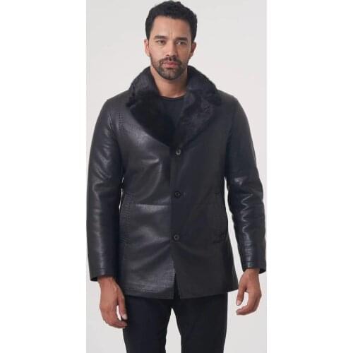 2021 New Mens Coat With Mink Fur Collar Mens Coat Thick Warm Man Apparel High Quality Mens Winter Clothing OGMANDO102