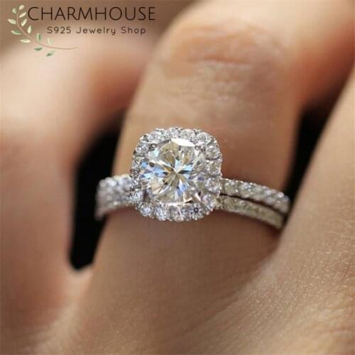 Wedding Rings For Women Lady White Gold Color GP Silver Color Square Zirconia Ring Wedding Band Engagement Jewelry Accessories