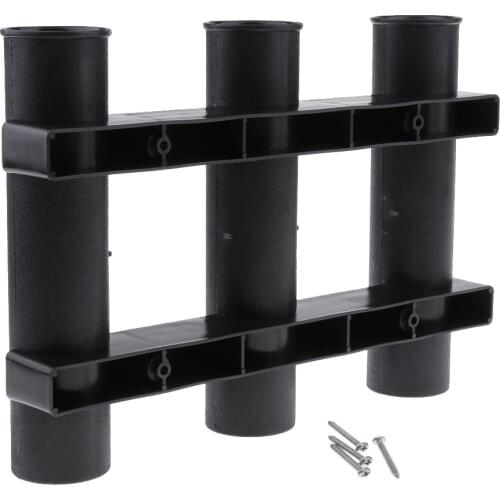 Solid 3 Tube Rod Holder Rack Bracket Socket for Marine Boat Kayak Fishing