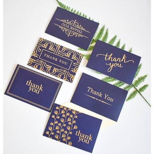 5pcs New Product Rectangular Greeting Card "Thank You" Message Card With Envelope Invitation Can Be Handwritten Thank You Card