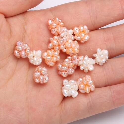 Handmade Braided Ball Pearl Beads Fashion Natural Freshwater Pearls for Women Jewelry Making DIY Elegant Necklace Earrings Gift