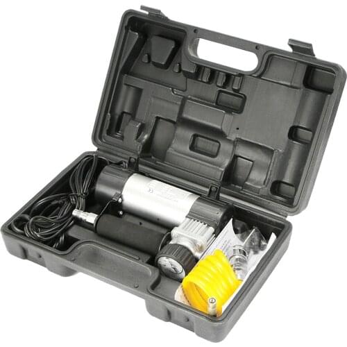 Portable Compact Electric Tyre Air Compressor Pump Inflator Pressure Gauge