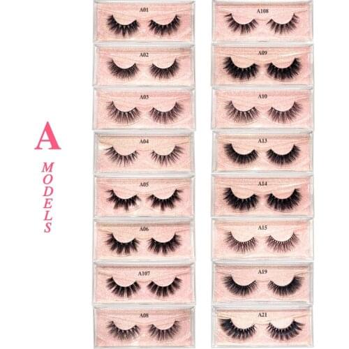 Eyelash Factory Direct Sales A D Type 3D Mink False Eyelashes Make Up Essential Tools Natural Fluffy Thick Lashes D08