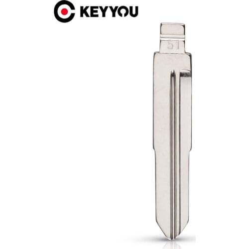 KEYYOU 51# For Chery Tiggo A3 A5 Key Blade Blank Remote Blade NO.51 For Chery Tiggo A3 A5 Flip Remote Car Key Uncut Blade