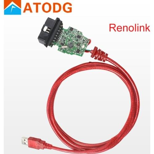 Renolink V1.87 OBD2 forRenault ECU Programmer V1.52 CD Software Key Coding UCH Matching Dashboard Coding ECU Resetting Functions