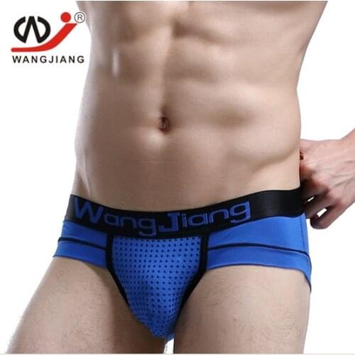 Hot Designed Low Waist Sexy Men Cotton Underwear Briefs Underwear Penis Pouch Mens Sexy Briefs 1 Piece