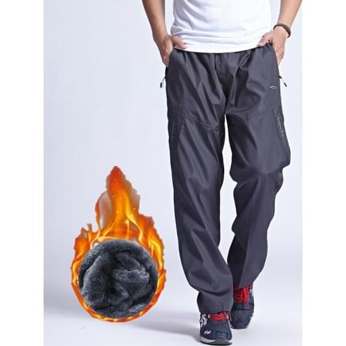 6XL Mens Winter Thick Sweatpants Breathable Sportswear Clothing Men Fleece Casual Pants Exercise Joggers Male Trousers Overalls