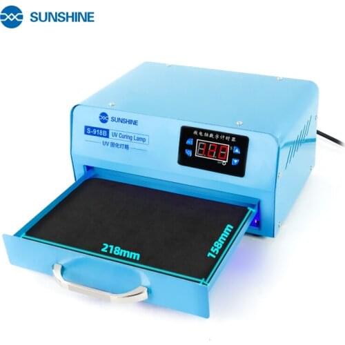 SUNSHINE S-918B High Power No wrinkles No Blistering Fast Heat Dissipation UV Curing Light Box for OCA Bonding of Edge Glass