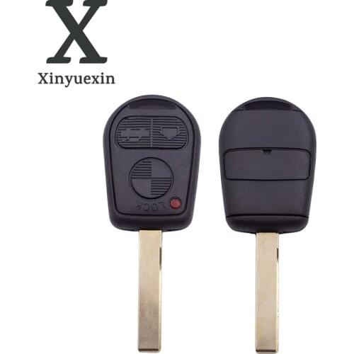 Xinyuexin 3 Buttons Car Key Replacement Remote Key Case Shell Fob for BMW E31 E32 E34 E36 E38 E39 E46 Z3 Uncut Blade