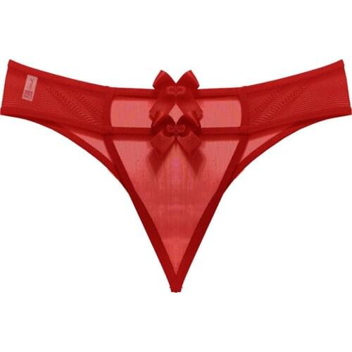 Women XS S M L XL 2XL 3XL Plus Sizes Red Black 5colors Sexy Lingerie Transparent Open Back Mesh Panties briefs For Women Ladies