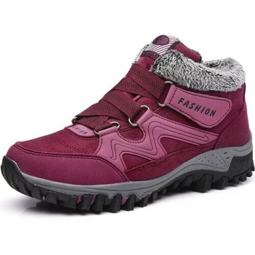 Snow Boots Winter Boots Warm ; Short Plush Brand Female Wedge Snow Boots Waterproof