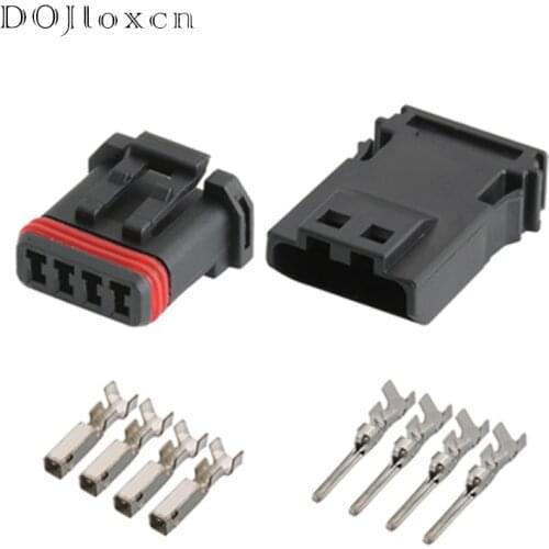 1/5/10/20/50 Sets 4 Pin Automotive Male Female Connector Car Rearview Mirror Heating Wire Harness Socket MX19004S51 MX19004P51