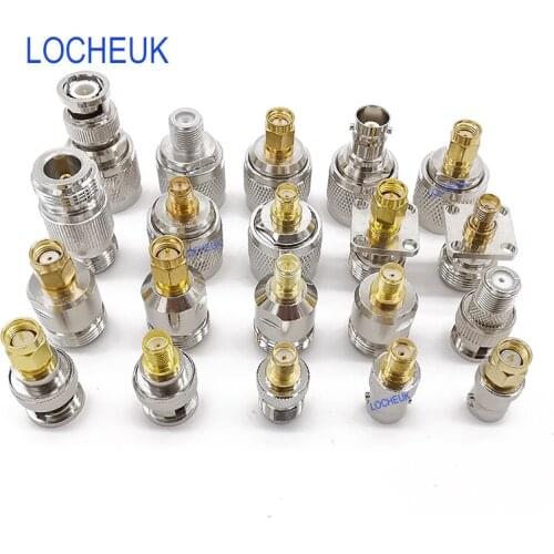 2 pcs RF Coaxial Adapter N to SMA BNC TNC Adapter Male to Female RF Connector SMA to N BNC TNC F Type Connectors Kits