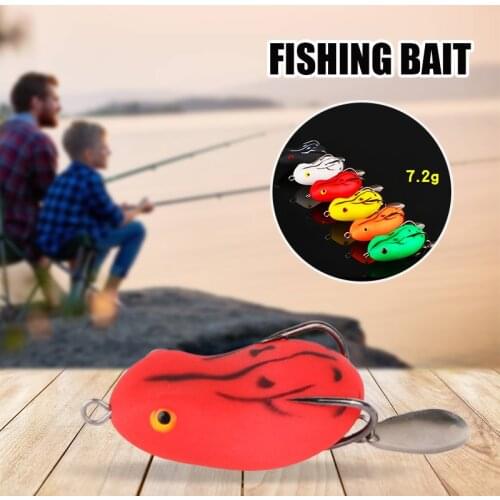 5cm Fishing Frog Lures Soft Bait Double Hooks Artificial Fishing Tackle For Freshwater Saltwater