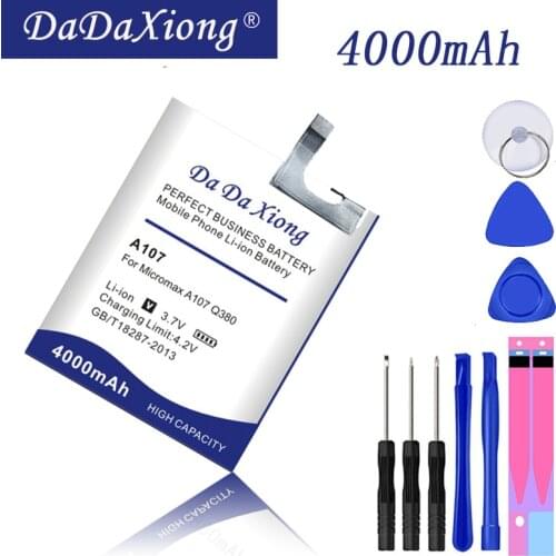 High Capacity 4000mAh Micromax A107 Battery For Micromax A107 Q380 Phone Battery