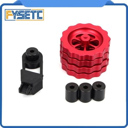 Aluminum Solid Spacer Solid Bed Mount Strain Relief Bracket + Knob Leveler M4 Thread Twist Leveling For CR-10/ CR10S