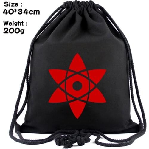 Anime Cosplay String Backpack Canvas Casual Drawstring Bags Travel Storage Bag Gift