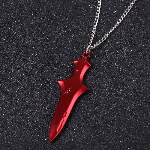 Anime Shaman King Yoh Asakura Necklace Tao Ren Sword Pendant Necklace for Women Men Cosplay Jewelry Props