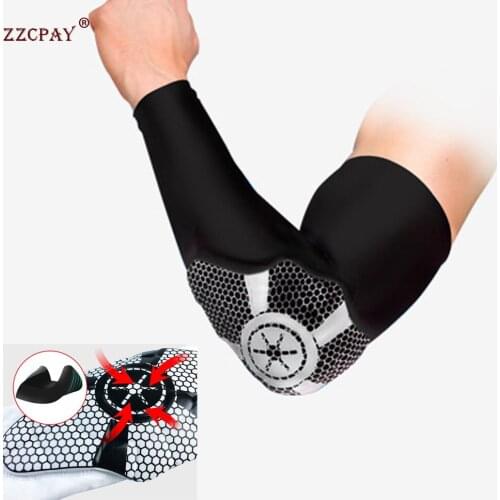 Elbow Brace Long Compression Sleeve - Elastic Support Tendonitis Pain Tennis Golfers Arthritis Basketball Baseball Golf Lifting