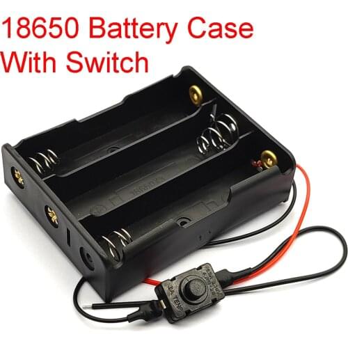 18650 Battery Case With Switch 3 Slot 3.7v Lithium 18650 Battery Holder Battery Storage Case Diy Kit