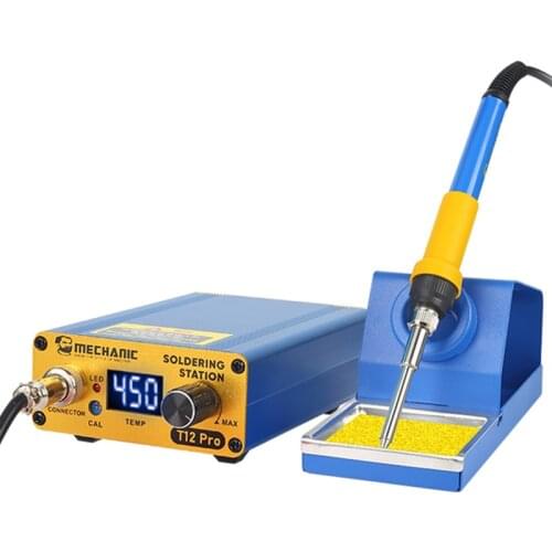 Mechanic Digital Soldering Station T12 Pro Intelligent Anti-Static Temperature Adjustable Phone Repair Welding Iron Fast Heating