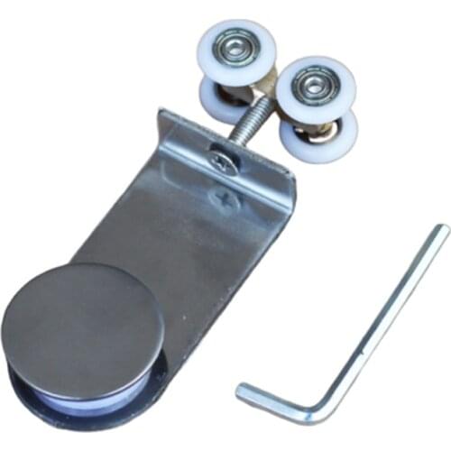 Long shower room small hanging wheel Bathroom glass door sliding door pulley Small four wheel Hanging rail wheel Sliding door