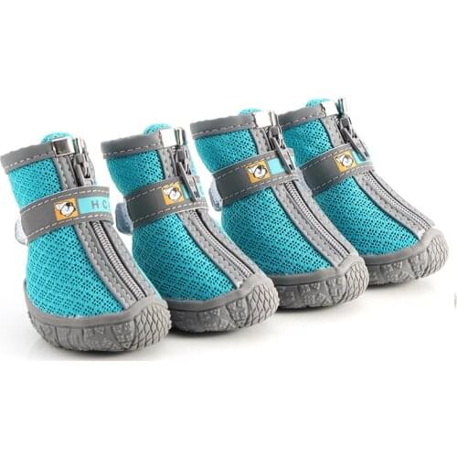 Breathable Anti Slip Dog Shoes For Chihuahua Puppy Pet Shoes Rubber Outsole Reflective Safe Shoes For Dogs Dropship Suppliers