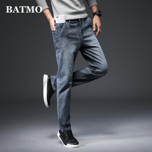 Batmo 2021 new arrival high quality classica elastic jeans men ,mens Straight jeans,casual jeans men,plus-size 28-40 P328