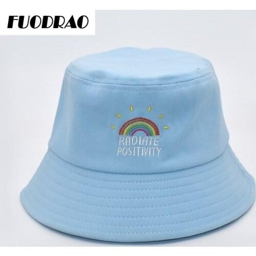 FUODRAO Hot Sale Bucket Hat Double Sided Bucket Hat Unisex Fashion Bob Hat Hip Hop Goro Men Summer Hat M95
