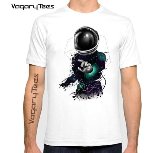 Astronaut t-shirt men the space human T Shirt Men Short Sleeve male TShirt Comfortable top tees geek tshirt unisex gift