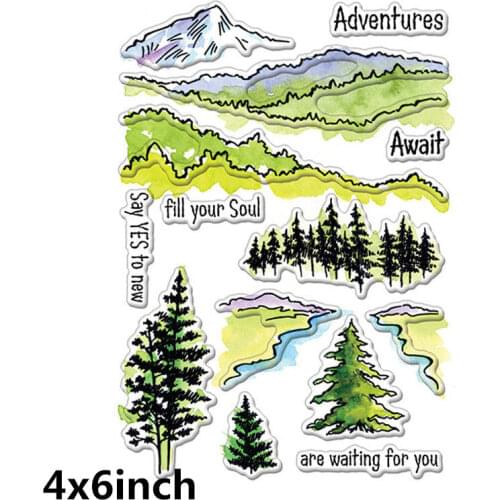 2020 Hot Adventure Awaits New 4x6inch Transparent Silicone Clear Stamp For Scrapbooking DIY Craft Decoration Soft Stamp Photo