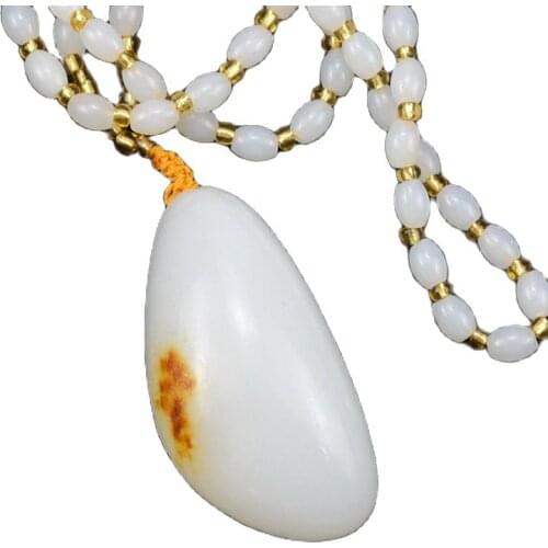 Natural Jade Jade Carving Ornaments Jade Carved White Jade Necklace Pendant
