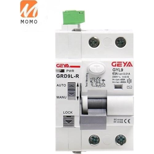 NEW GEYA Type B RCCB 63A 4 Pole ELCB Earth Leakage Circuit Breaker DC RCD 4P 40A 63A 30mA
