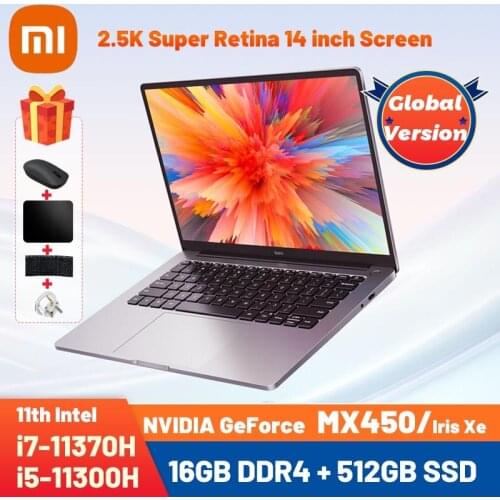New Xiaomi RedmiBook Pro 14 Laptop Intel Core i7-11370H / i5-11300H 16GB DDR4 512GB SSD Notebook 14 Inch 2.5K FHD Slim Computer