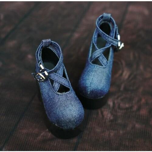 1/4 1/3 scale BJD high-heel shoes denim boots for BJD MSD SD13 doll accessories,Not included doll and other accessories A0538