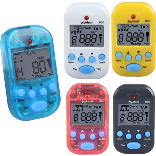 Mini M50 Professional LCD Clip-on Digital Tuner Metronome Practical parts accessories for Guitar Piano